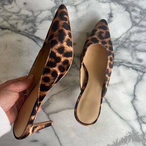 Cheetah Leopard Mules // Kitten Heel // Urban Outfitters // Size 8